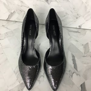 🛍 Nine West Stefao Cracked Metallic Heel 8.5 NWOB